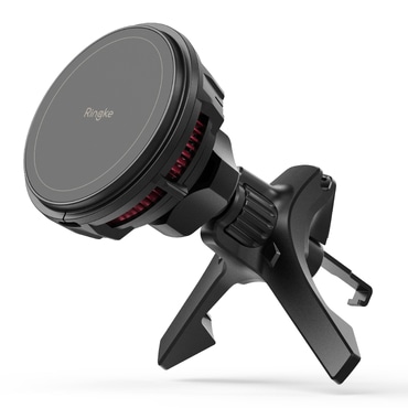 Premium magnetni držač za punjenje za telefon Ringke "Peltir" - sutomobilski stalak za ventilacijski utor s MagSafe tehnologijom 15W - crni