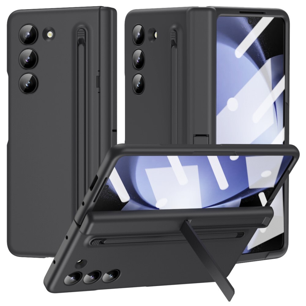Čvrsta TPU maska "Covered Plus" sa zaštitom zaslona i stylus olovkom za Samsung Galaxy Z Fold6 - crna