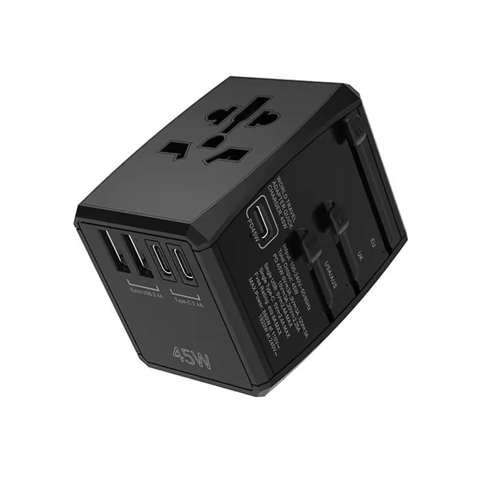 Putni adapter Techsuit "HHT905" 5u1 s 2x USB, 3x Type-C izlaza i PD 45W brzim punjenjem