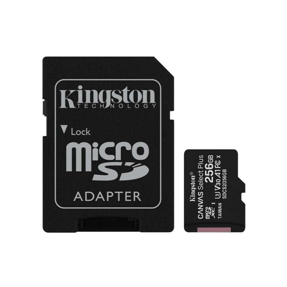 Micro SDXC memorijska kartica Kingston Canvas Select Plus Class 10 UHS-I 100MB/s - 256GB i SD adapter