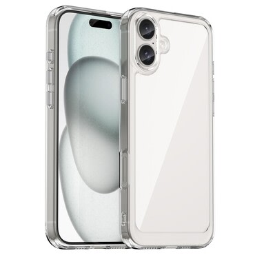 Hibridna maska "Frame Shield" za iPhone 16 Plus - prozirna