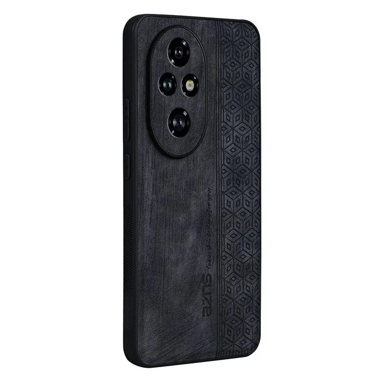 Premium maska Cube Leather za Honor 200 Pro sa ugrađenom zaštitom za stražnju kameru - graphite black