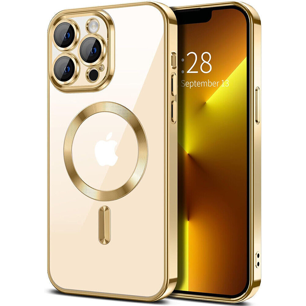 Hibridna maska MagShield sa zaštitom zadnje kamere i 2 Magneta MagSafe za iPhone 16 - metallic gold