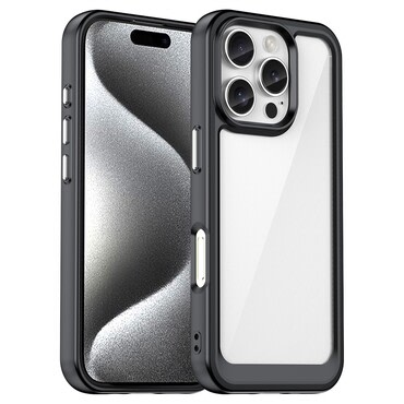 Hibridna maska "Frame Shield" za iPhone 16 Pro Max - crna