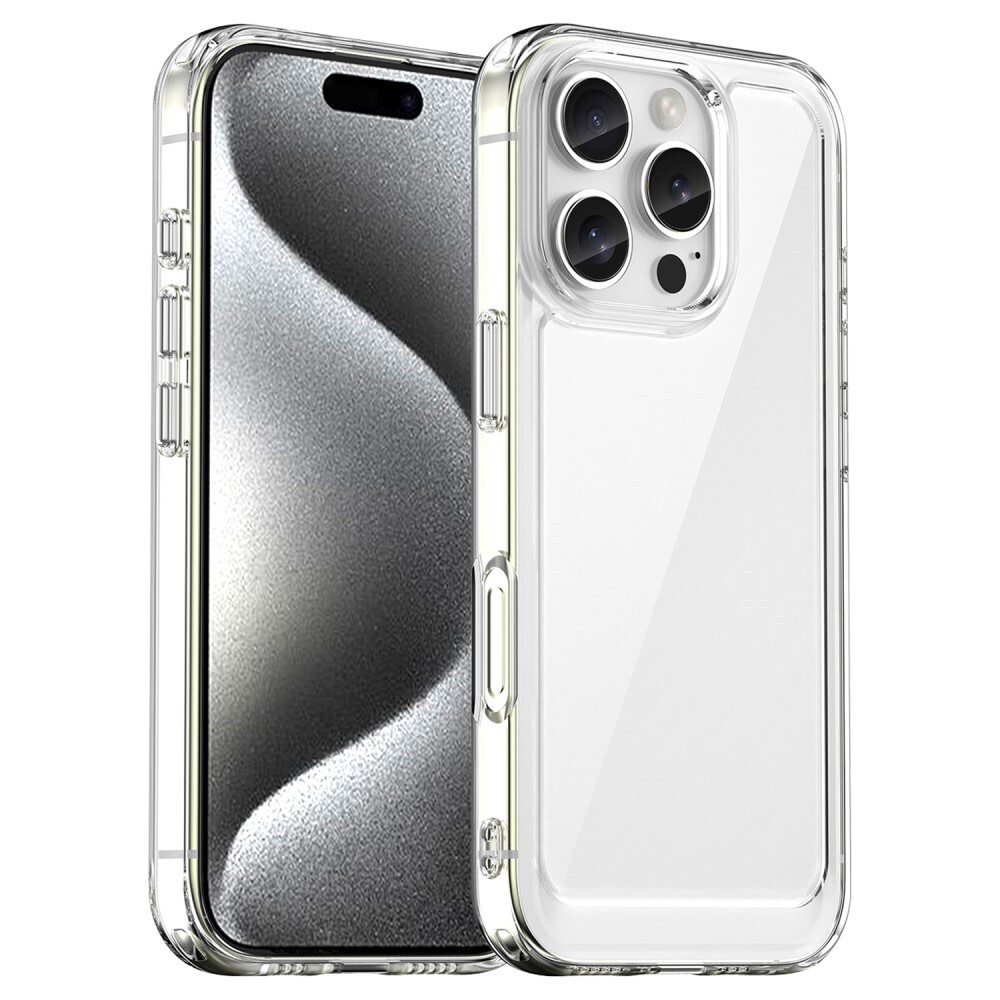 Hibridna maska "Frame Shield" za iPhone 16 Pro Max - prozirna