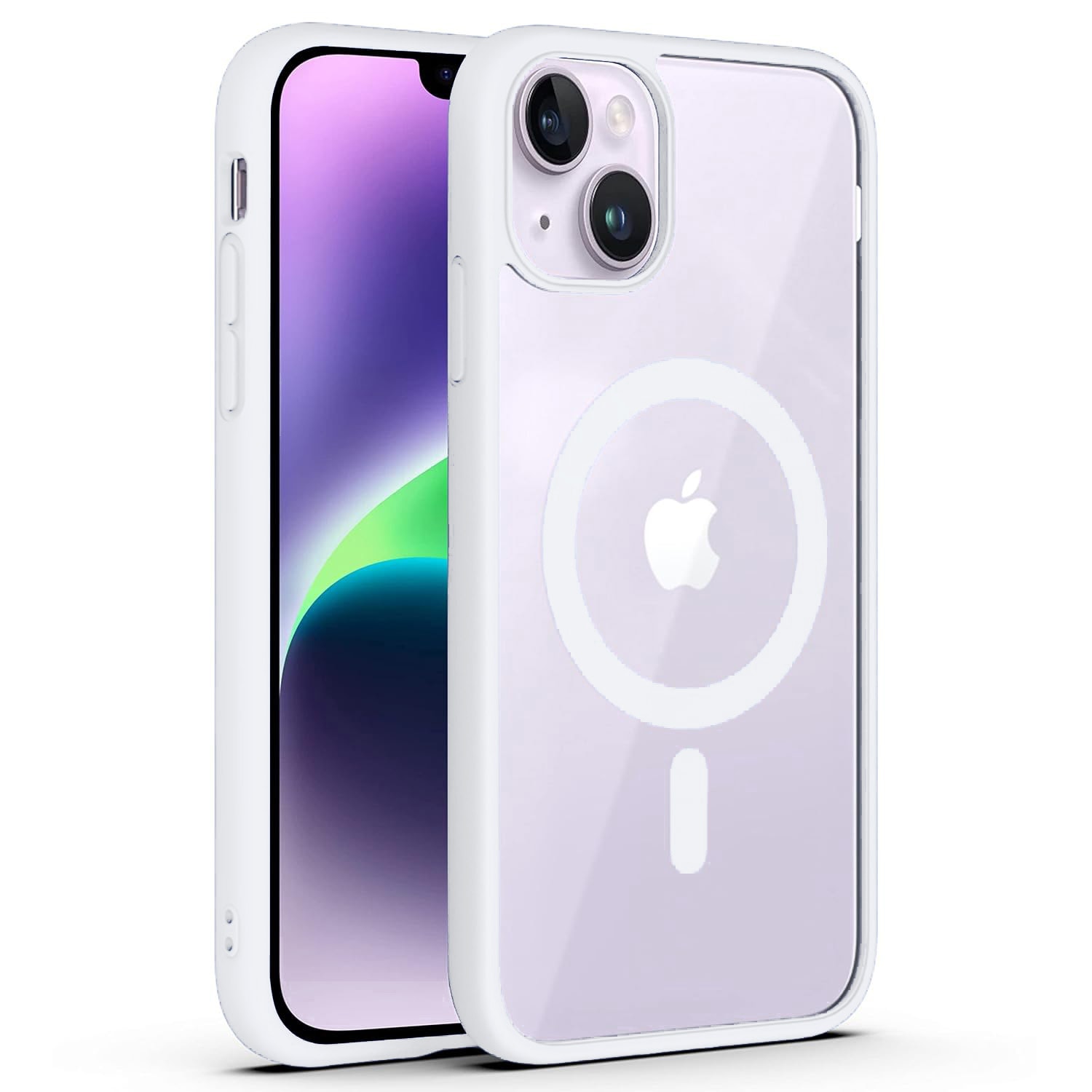Hibridna maska "PastelMag" s magnetom Magsafe za iPhone 16 Plus - white