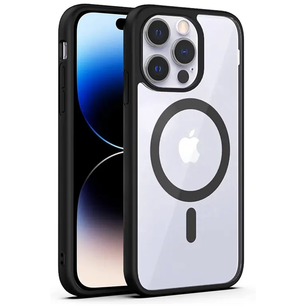 Hibridna maska "PastelMag" s magnetom Magsafe za iPhone 16 Pro Max - black
