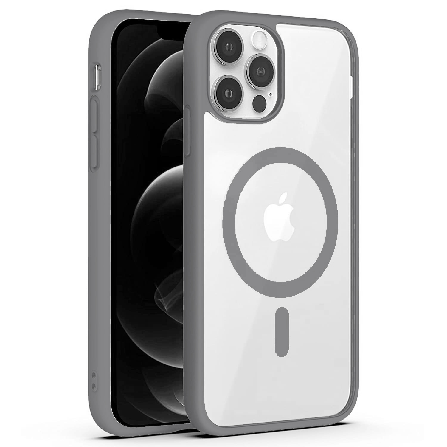 Hibridna maska "PastelMag" s magnetom Magsafe za iPhone 16 Pro Max - titanium gray
