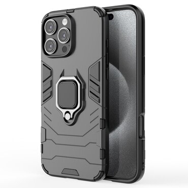 Robusna maska "Impact X Ring" za iPhone 16 Pro Max - crna