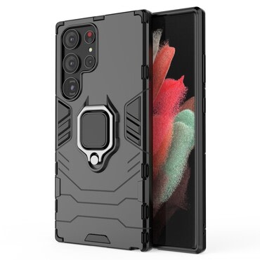 Robusna maska "Impact X Ring" za Samsung Galaxy S23 Ultra - crna