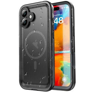 Vodootporna maska ShellBox "WaterProof" za iPhone 16 s IP68 za spuštanja do 1.5m dubine - crna