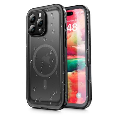 Vodootporna maska ShellBox "WaterProof" za iPhone 16 Pro Max s IP68 za spuštanja do 1.5m dubine - crna