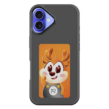 Personalizirana maska sa zaslonom "InkStyle" NFC za iPhone 16 - viralna maska s prikazom omiljenih fotografija i slika - black