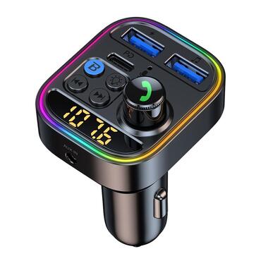 FM Bluetooth transmitter i autopunjač RadioBass - BT, USB MP3, AUX ulazi i 30W izlazi za punjenje USB-C i USB-A