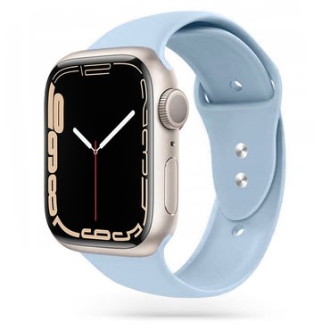 Silikonski remen za sat Apple Watch (42 / 44 / 45 / 49 mm) "Smooth" - svjetlo plava
