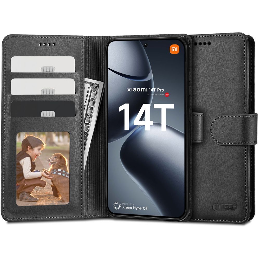 Torbica Tech-Protect "Wallet Magnet" od umjetne kože za Xiaomi 14T Pro - black