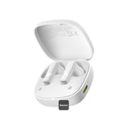 Bežične slušalice Baseus Bowie "E20" s ENC tehnologijom izoliranja buke i snažnim basovima - bijele