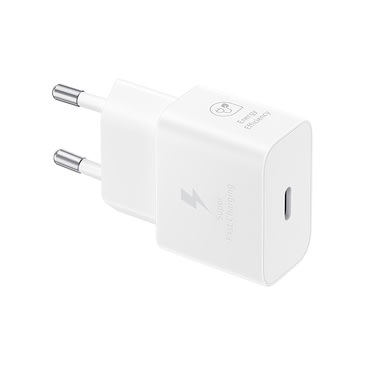 Originalni zidni punjač Samsung EP-T2510N 25W - USB-C - bijeli Originalni zidni punjač Samsung EP-T2510N 25W - USB-C - bijeli