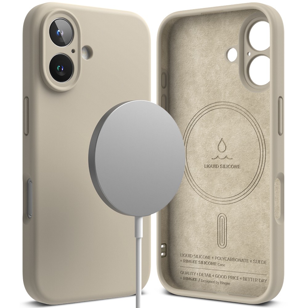 Maska Ringke "Silicone Magnetic" za iPhone 16 - stone