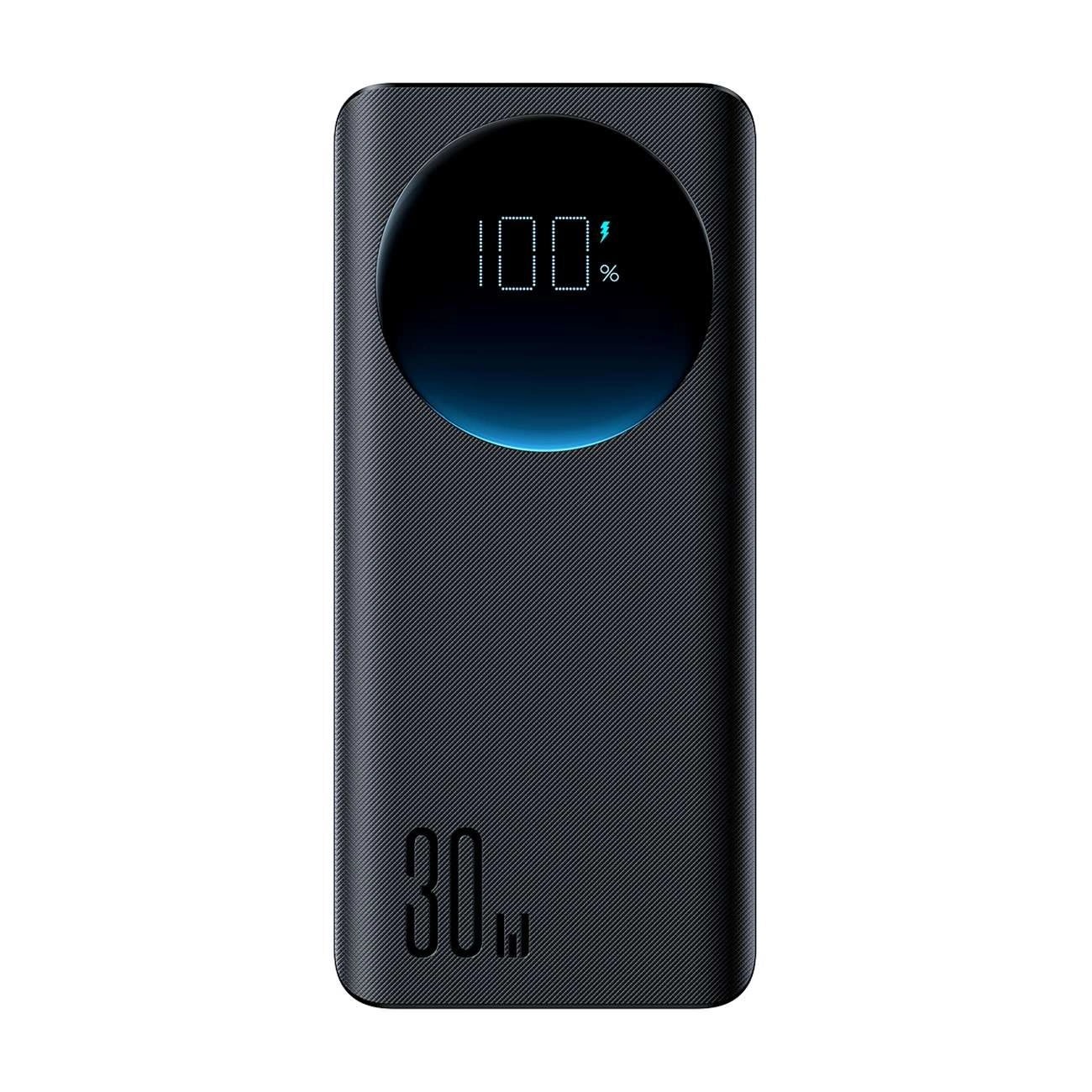 Power bank Joyroom "JR-PBF02" 20000 mAh, s tri izlaza, ugrađenom svjetiljkom, QC 3.0 30W i USB-C kablom - crni