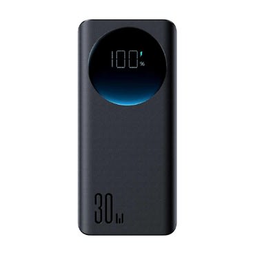 Power bank Joyroom "JR-PBF03" 30000 mAh, s tri izlaza, ugrađenom svjetiljkom, QC 3.0 30W i USB-C kablom - crni Power bank Joyroom "JR-PBF03" 30000 mAh, s tri izlaza, ugrađenom svjetiljkom, QC 3.0 30W i USB-C kablom - crni