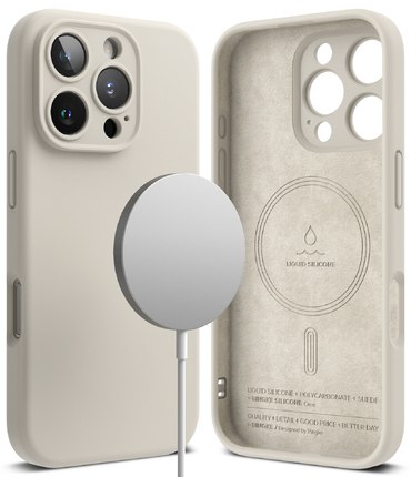 Maska Ringke "Silicone Magnetic" za iPhone 16 Pro - stone