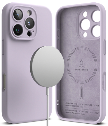 Maska Ringke "Silicone Magnetic" za iPhone 16 Pro - light purple