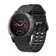 Silikonski remen za sat Garmin Fenix 8 47mm / E 47mm / Quatix 7 Pro / Forerunner 945 / Marq- crni