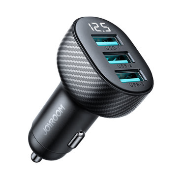 Autopunjač JoyRoom "JR-CL29" s tri USB-A ulaza za punjenje 17W - crni Autopunjač JoyRoom "JR-CL29" s tri USB-A ulaza za punjenje 17W - crni