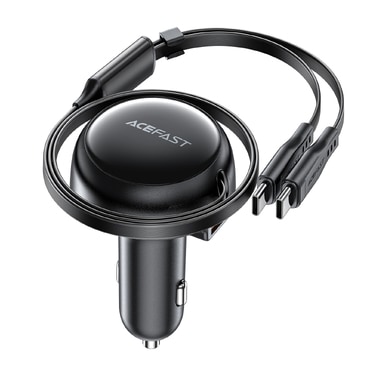 Brzi autopunjač  Acefast 2u1 "B13" 53W s QC, PD s jedim USB izlazom i izvlačnim kablom Brzi autopunjač  Acefast 2u1 "B13" 53W s QC, PD s jedim USB izlazom i izvlačnim kablom