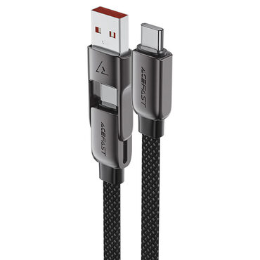 USB-C u USB-C i USB-A kabel za punjenje i prijenos podataka Acefast "C13" za brzo punjenje 60W - 1.2m - crni USB-C u USB-C i USB-A kabel za punjenje i prijenos podataka Acefast "C13" za brzo punjenje 60W - 1.2m - crni