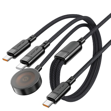 3u1 kabel za punjenje i prijenos podataka Acefast "C6" za brzo punjenje 100W - 1.2m - crni 3u1 kabel za punjenje i prijenos podataka Acefast "C6" za brzo punjenje 100W - 1.2m - crni