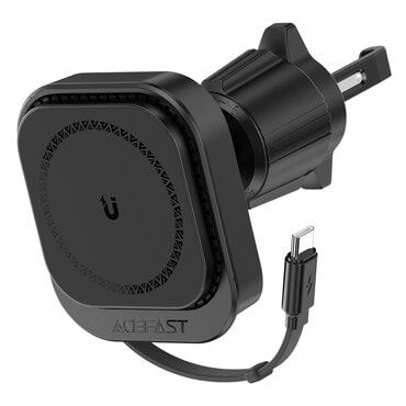 Premium 2u1 QI sutomobilski magnetni držač Acefast "D32" za mobilne uređaje s izvlačnim kablom - 15W - vent Premium 2u1 QI sutomobilski magnetni držač Acefast "D32" za mobilne uređaje s izvlačnim kablom - 15W - vent