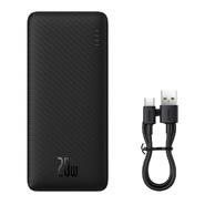 Power bank Baseus "Airpow 20W" s jednim USB-C, USB i micro USB ulazom izlazom te USB-C kablom - 10000 mAh - crni
