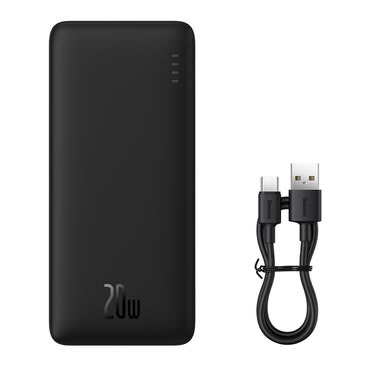 Power bank Baseus "Airpow 20W" s jednim USB-C, USB i micro USB ulazom izlazom te USB-C kablom - 10000 mAh - crni Power bank Baseus "Airpow 20W" s jednim USB-C, USB i micro USB ulazom izlazom te USB-C kablom - 10000 mAh - crni