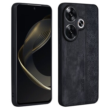 Premium maska Cube Leather za Xiaomi Redmi 13C 5G sa ugrađenom zaštitom za stražnju kameru - graphite black