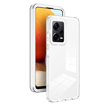 Hibridna maska "Crystal Bumper" s ugrađenom zaštitom zadnje kamere za Xiaomi Redmi 13C 5G - metallic white