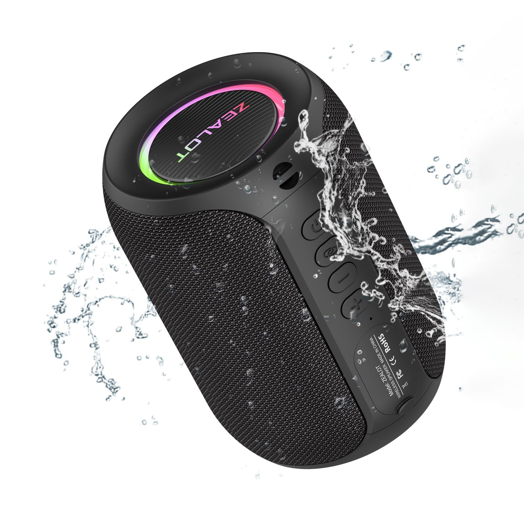 Bluetooth zvučnik Zealot Vibe 15W - prijenosni zvučnik snažnih basova, RGB osvjetljenjem i USB / microSD / AUX reprodukcijom
