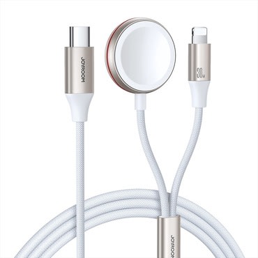 Bežična punjačka stanica za Apple Watch satove i lightning kabel Joyroom 2u1 "IW012" - USB-C 3.5W - 1.5m - bijela Bežična punjačka stanica za Apple Watch satove i lightning kabel Joyroom 2u1 "IW012" - USB-C 3.5W - 1.5m - bijela
