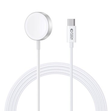 Bežična punjačka stanica Tech-Protect "UltraBoost" za Apple Watch satove - USB-C 2.5W - 1.2m - bijela Bežična punjačka stanica Tech-Protect "UltraBoost" za Apple Watch satove - USB-C 2.5W - 1.2m - bijela