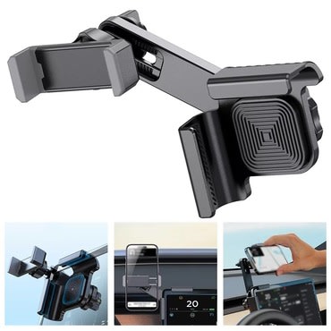 VisionDock: Nosač za telefon za instalaciju na zaslon - za Tesla i ostala vozila - stealth black