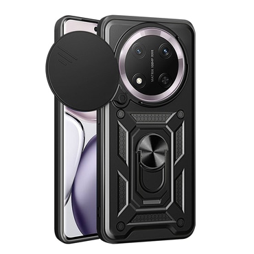 Robusna maska MaX-Armor s obručem, metalnom pločicom i zaštitom zadnjih kamera za Honor Magic7 Lite - army black