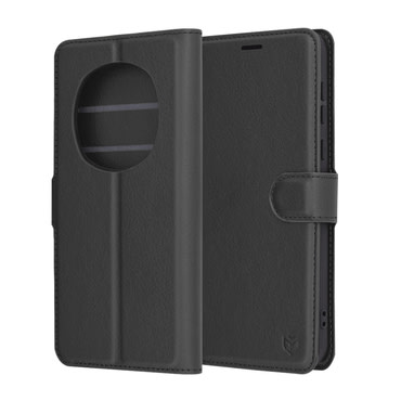 Torbica Techsuit "Leather Folio" za Honor Magic7 Pro - crna