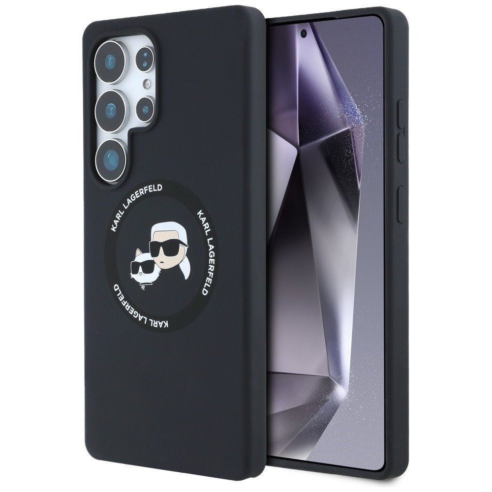 Originalna maska Karl Lagerfeld "Double Heads MagSafe" za Samsung Galaxy S25 Ultra - crna