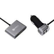 Premium autopunjač Nillkin "PowerShare" s QC3.0, jednim USB-C i tri USB-A izlazima za punjenje 57W - sivi