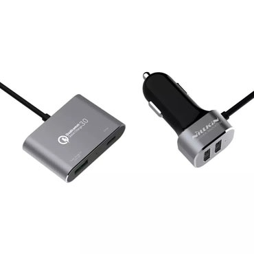 Premium autopunjač Nillkin "PowerShare" s QC3.0, jednim USB-C i tri USB-A izlazima za punjenje 57W - sivi Premium autopunjač Nillkin "PowerShare" s QC3.0, jednim USB-C i tri USB-A izlazima za punjenje 57W - sivi