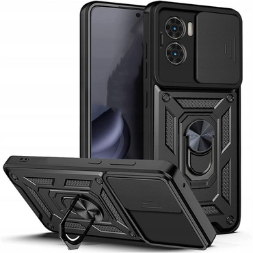 Robusna maska MaX-Armor s obručem, metalnom pločicom i zaštitom zadnjih kamera za Xiaomi Poco X7 Pro - army black
