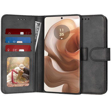 Torbica Techsuit "Diary Book" za Motorola Edge 50 Ultra - crna