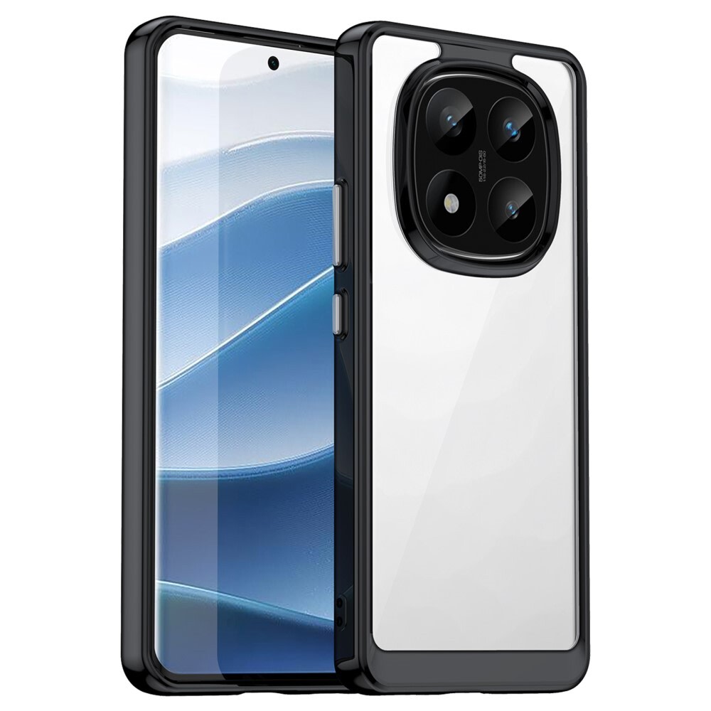 Hibridna maska "Frame Shield" za Xiaomi Redmi Note 14 Pro Plus 5G - crna