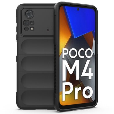 Robusna maska  "Waves" za Xiaomi Poco M4 Pro 4G - crna